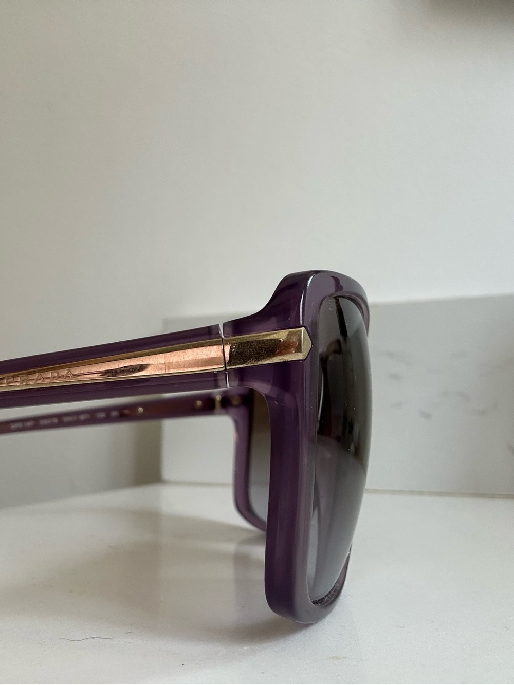 Prada Purple Cat-Eye Sunglasses with Brown Lenses - Picture 5 of 5